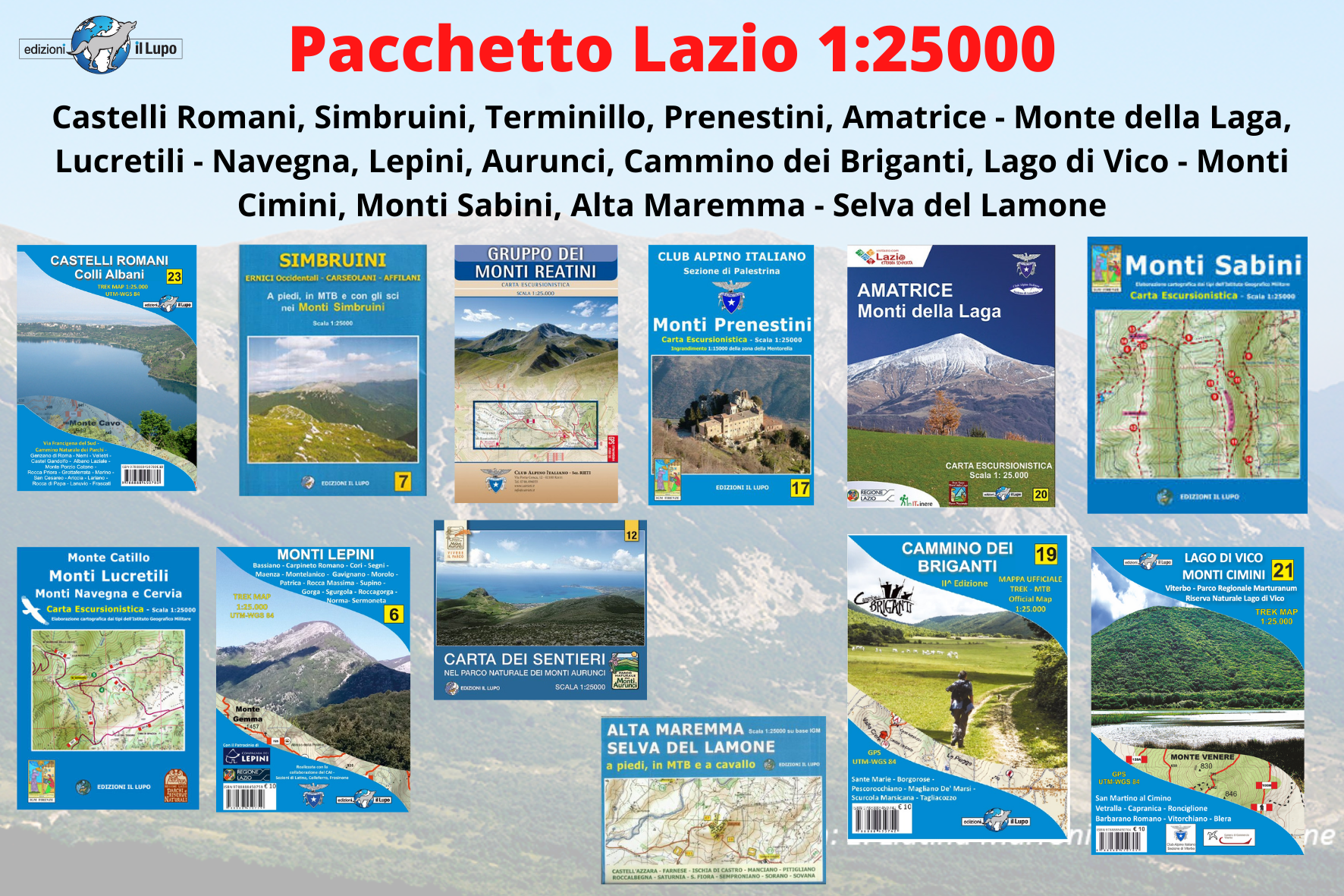 Promo Pacchetto Carte Escursionistiche Lazio 1 Il Lupo Specialisti In Appennino